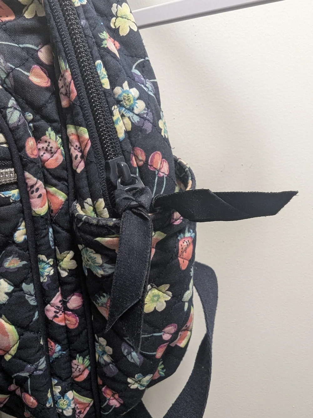 Vera Bradley Navy Floral Quilted Mini Backpack